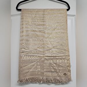 EUC Calvin Klein Pashmina Beige Gold